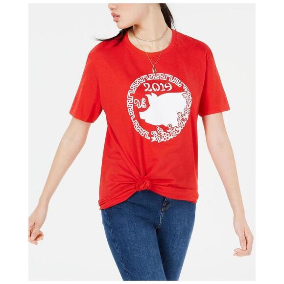 Love Tribe Tops - Love Tribe Juniors Pig Graphic T-Shirt Size XL